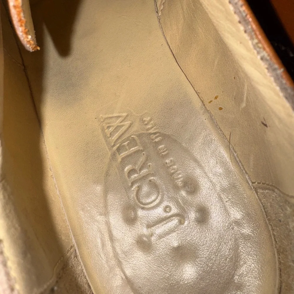 J.Crew Ludlow Wingtip Oxfords Tan Leather‎ Brogue Shoes Made in Italy Men's 7 B